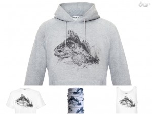 Angelkleidung im DaF-Shop Shirts, Hoody und Kunst mit dem "Zanderstrike" im DaF Sop