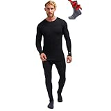 Merino.tech Merino Wool Baselayer Herren Set - Mittelschwer Merino Wool Thermounterwäsche für Herren Long John Set - Oben und Unten...