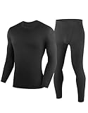 YESWEL 100% Merino Unterwäsche Herren Set, Weich Winter Thermounterwäsche, Warme Merinowolle Skiunterwäsche, Langarm Shirt und Hose...