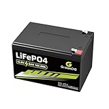 GREENOE 12V LiFePO4-Batterie mit eingebautem 10A BMS, 3000+ Deep-Cycle-Lithiumbatterie, 10 Jahre Lebensdauer, einsetzbar für Solaranlage,...