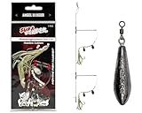Wild Devil Baits Surf Leader mit Blei Brandungsvorfach Plattfisch Meeresvorfach Salt Rig Brandungssystem Meeresangeln Verschiedene Varianten...