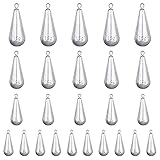 HUALIANG 25 Stück Angeln Drop Shot Blei Set, 4 Verschiedene(5g/7g/10g/15g) birnenbleie,Shot Gewichte, Angelgewichte Kit, Angeln Sinker,...