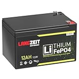 LANGZEIT LiFePO4 12V 12Ah Akku Lithium Batterie Wohnmobil Batterie Solar Lithium Eisenphosphat Akku Solar USV ers. 8Ah 10Ah