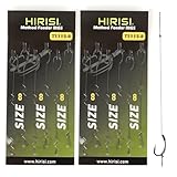 12 Stück Karpfenangeln Haar Rigs Gebogene Karpfen Rigs Haken Anti-Tangle Swivel Geflochtene Schnur Feeder Angelgerät (FBA-TS115-8)