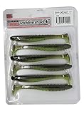Noike Wobble Shad 4' 10,2cm - 6 Gummifische, Noike Farbe:Green Pumpkin Chartreuse UV