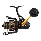 PENN Slammer IV Salzwasser-Spinnrolle – Vollmetall-, Hochleistungs-Spinn-, Jigging- oder Köderrolle – Boot, Ufer, Kajak, 2500