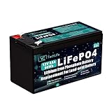 12V 8Ah LiFePO4 Lithium-Akku, Deep Cycle Lithiumbatterie mit Bis Zu 3000+ Zyklen, 12V Wiederaufladbare LiFePO4-Batterie mit Integriertem...