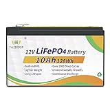 12V 10AH LifePo4 Batterie 12V Deep Cycles mit BMS für Trolling Motor Solar Wohnmobil Haushaltsgeräte Marine Golfwagen Netzteil...