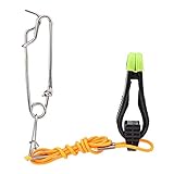 Zerone Mini Power Grip Board Mast Schnappclip Klammer für Downrigger, Outrigger, Boat, Kite und Hobelboards zum Angeln. (C)