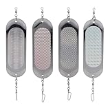 lasuroa 4stk Trolling-Blinker, Reflektierende Spinnerbait-Angelköder 360° Drehbare Lachs-Trolling-Blinker Unverzichtbarer Forellen-Blinker...