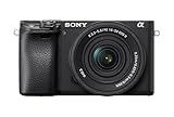 Sony Alpha 6400 APS-C Spiegellose Kamera mit 16-50mm Objektiv (Schneller 0,02s Autofokus mit Augenerkennung für Mensch und Tier,...