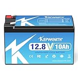 KEPWORTH 12V 10Ah LiFePO4 Batterie Lithium akku, Perfekter Ersatz für Blei-Säure für Wohnmobile, Solaranlage, Boot, Solarpanel...