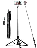 180cm Handy Stativ Ständer & Selfie Stick, Handyhalter mit Abnehmbarer Fernbedienung, Smartphone Stative, Tripod für iPhone, Handystativ...