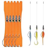THKFISH Angeln Rigs Texas Rig Vorfachtakelung Vorfächer Vorfachschnur Angelhaken Vorgefertigt Texas Rigs Angelgewichte Bleie 5 Stück (5g -...
