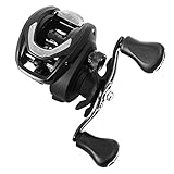 Daiwa, CC80 Casting-Rolle, 7,5:1 Übersetzung, 4BB+1RB Lager, 6,8 kg maximaler Widerstand, Linke Hand, CC80HSL schwarz