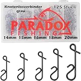Paradox Fishing Knotenlosverbinder Set I 125 Stück 14mm-20mm I No Knot Verbinder Angeln Schnurverbinder Angelzubehör Wirbel Angeln