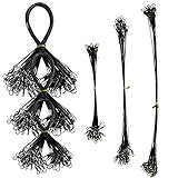 GIAK Stahlvorfächer Edelstahl Vorfacher mIt Karabinerhaken und Edelstahlwirbel 72 Pcs 15/20/25 cm Jeder 24Pcs Für Raubfische, Hidden...