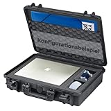 TOMcase wasserdichter Outdoor Koffer für Notebook/Laptop bis 17' und Zubehör; bruchfester Hartschalenkoffer mit konfigurierbarem...