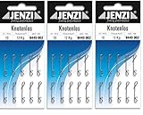 30 Stück Jenzi Knotenlos Schnurverbinder 12kg, 34kg oder 46kg (3 Packungen á 10 Stück) von Jenzi + gratis Petri Heil! Aufkleber (12kg)