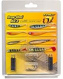 FTM Unisex – Erwachsene 10C8071445C10 Drop Shot Kit II-8 Gummifische + 8 Haken + 4 Bleie zum Spinnfischen auf Barsche, Dropshot Köder zum...