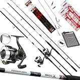 D-A-M Karpfen Set komplett Carp-X - Angelset 2 Karpfenruten + 2 Rollen (3,00 m)