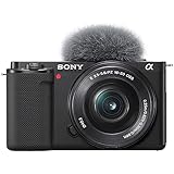 Sony Alpha ZV-E10 APS-C spiegellose Vlog-Kamera mit 16-50mm Objektiv (Display für Vlogging, 4K-Video, Echtzeit-Augen-Autofokus)