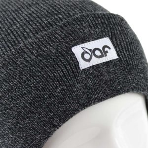 DaF Label Beanie - Grau meliert