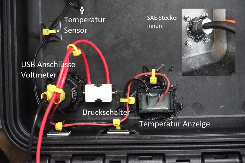 kabelverlaeufe und anscglüsse outdoor strom box