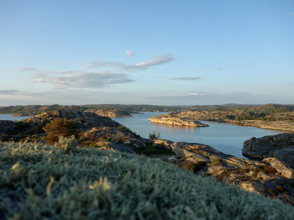 Abendliche Aussicht auf die Mefo-Welt vor Fjällbacka. Fjällbacka Angeln auf Meerforelle